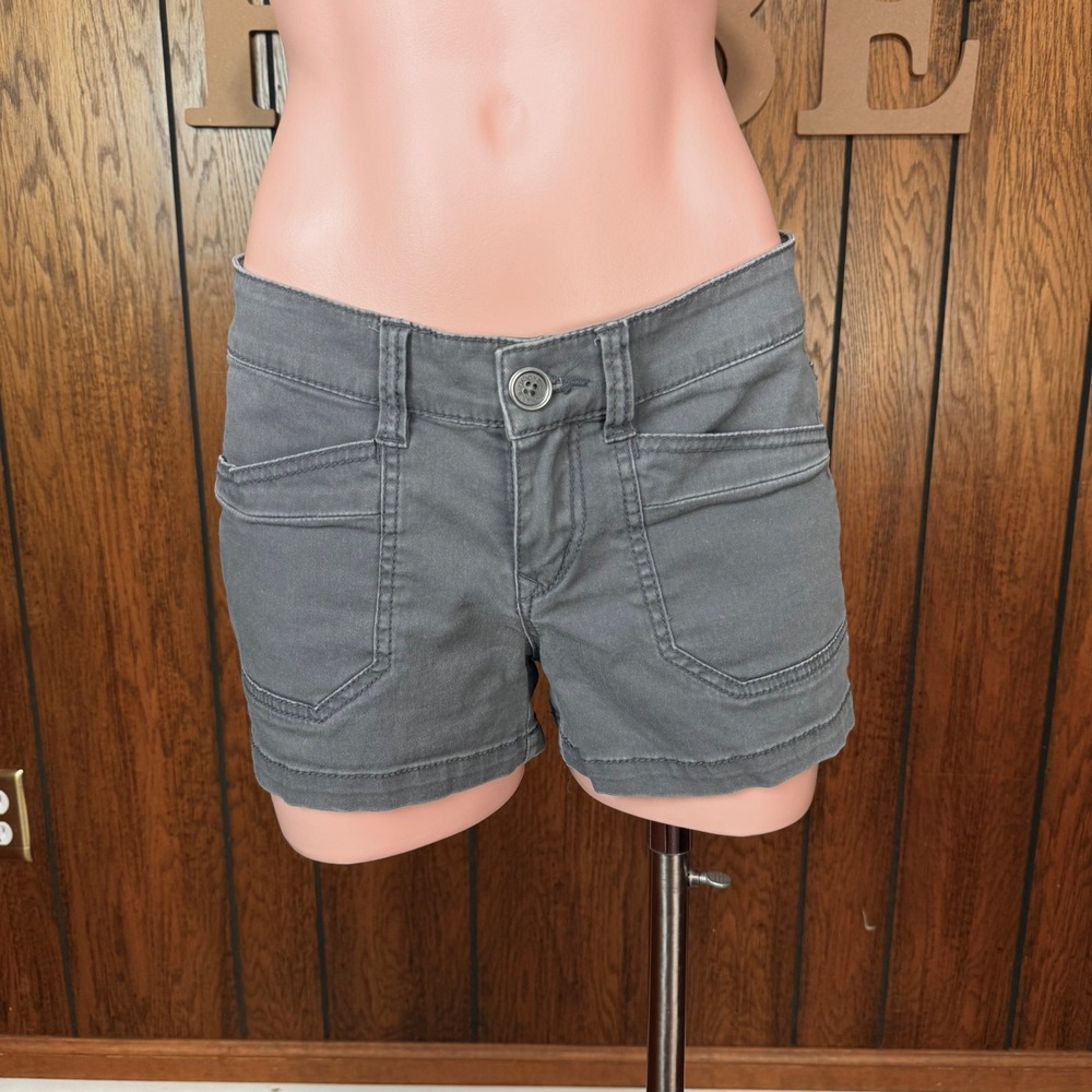 Gray Y2K Unionbay Low Rise Shorts Womens 3 Utility Grunge Indie Sleaze Cargo